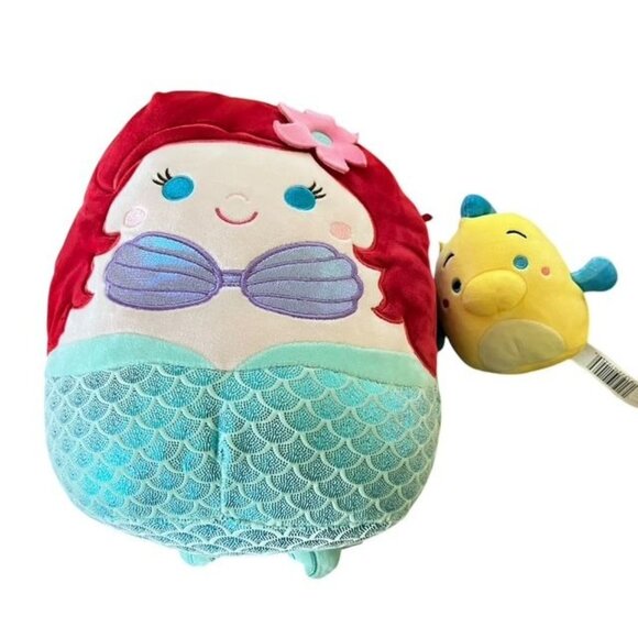 Squishmallows Toys Disney Set Ariel and Flounder